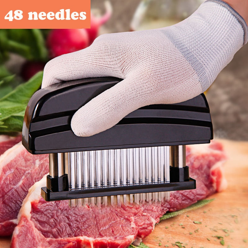 48 Blades Needle Meat Tenderizer Stainless Steel Knife Meat Beaf Steak Mallet Meat Tenderizer Hammer Pounder Cooking Tools