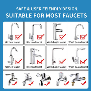 720 Degrees Universal Splash Filter Faucet Spray Head Anti Splash Filter Faucet Movable Kitchen Tap Water Saving Nozzle Sprayer
