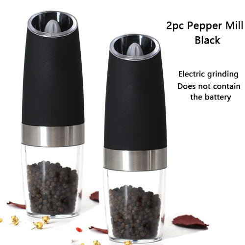 Electric Automatic Mill Pepper and Salt Grinder LED Light Peper Spice Grain Mills Porcelain Grinding Core Mill Kitchen Tools