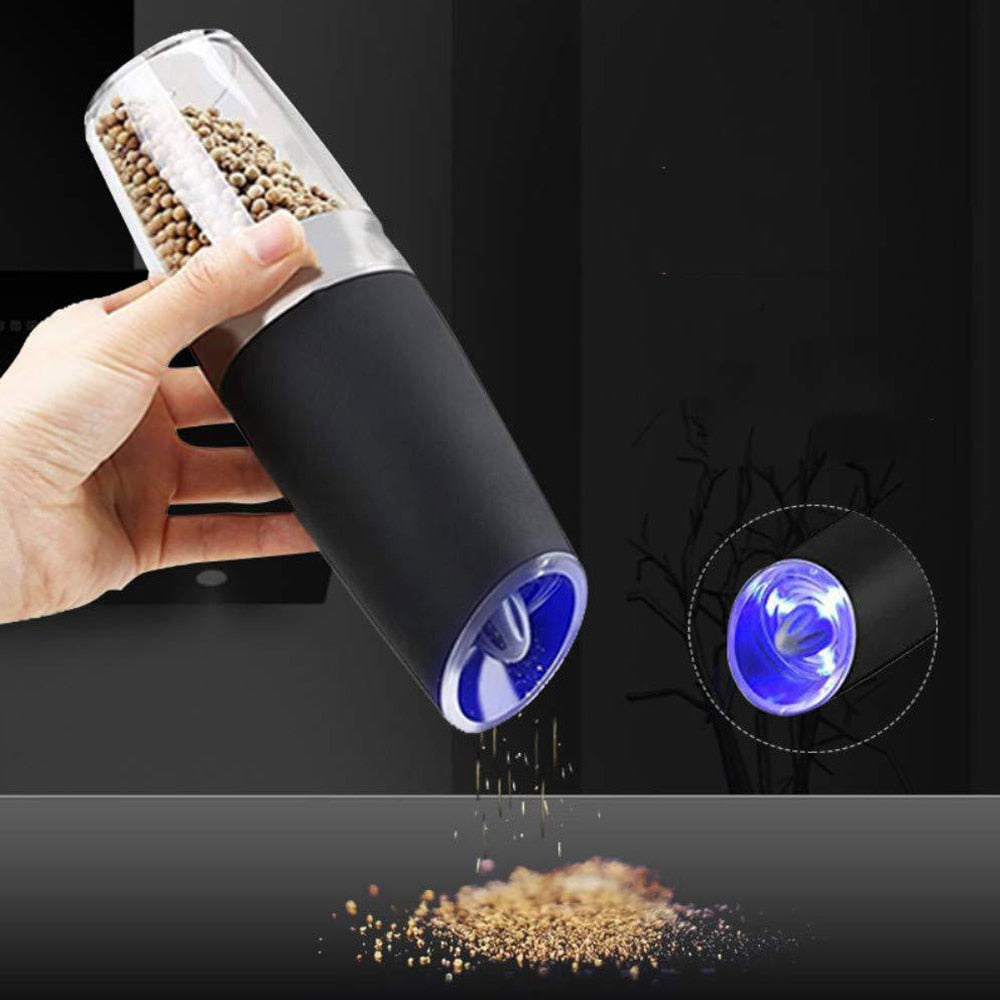 Electric Automatic Mill Pepper and Salt Grinder LED Light Peper Spice Grain Mills Porcelain Grinding Core Mill Kitchen Tools