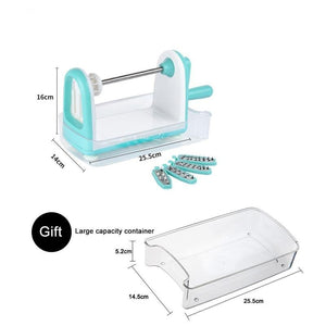 Spiral  Slicer with 5 Stainless Steel Blades Kitchen  Spiral Slicer with Food Container LK0823B