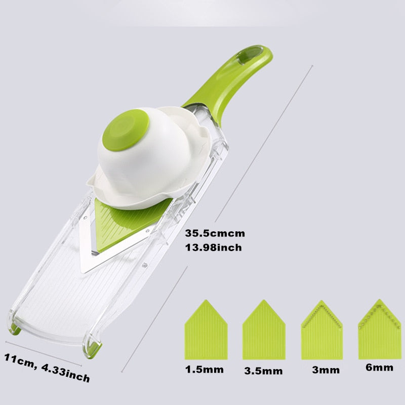 Manual Lemon Chopper  Chopper Mandoline V-Slicer Dicer With 5 Replaceable Blades Veggie Chopper Cutter Kitchen Tools