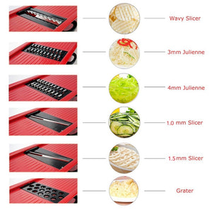 Manual  Cutter Shredder Cabbage Mandoline Potato Spiral Grater Multi Salad Spinner Food Chopper Kitchen Accessories