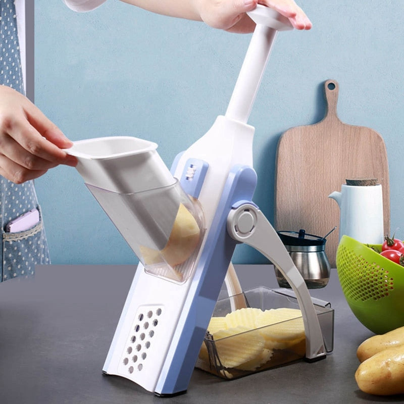 Multifunctional  Cutter Shredders Slicers Fruit Potato Peeler Carrot Grater Kitchen Accessories Basket  Slicer