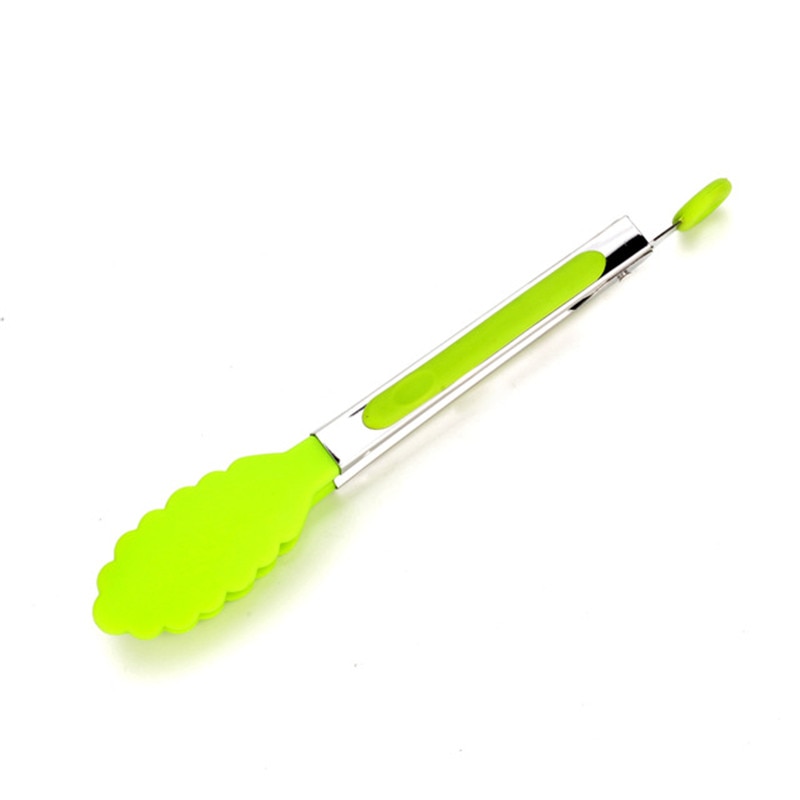 Silicone Food Tong Stainless Steel Kitchen Tongs Silicone Non-slip Cooking Clip Clamp BBQ Salad Tools Grill Kitchen Accessories