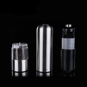 Stainless Steel Electric Salt Pepper Mill Spice Grinder Muller Kitchen Tool